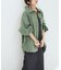 【一部店舗限定】ウエストリボン付きボリュームスリーブCPOシャツブルゾン