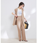 【WEB限定】【洗える】ジレ＆ストレートパンツセット