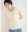 アシンメトリービッグカラーノースリーブニット【sustainable】