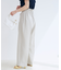 【セットアップ対応】リネンライク ハイウエストワイドパンツ