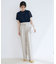 【セットアップ対応】リネンライク ハイウエストワイドパンツ