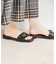 メタルバックルフラットサンダル