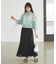 プリーツ切替マーメイドスカート