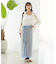 レイヤードラメメッシュIラインスカート