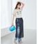 レイヤードラメメッシュIラインスカート