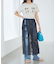 レイヤードラメメッシュIラインスカート