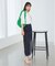 レイヤードラメメッシュIラインスカート