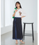 レイヤードラメメッシュIラインスカート
