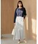 フェイクレザーIラインスカート