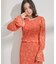 花柄シャーリングブラウス
