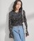 花柄シャーリングブラウス