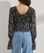 花柄シャーリングブラウス