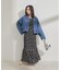 花柄シャーリングブラウス