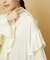 【洗える】ラッフルフリルチュニックブラウス