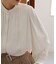 【洗える】スタンドカラーレイヤードブラウス