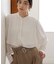 【洗える】スタンドカラーレイヤードブラウス