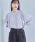 【洗える】スタンドカラーレイヤードブラウス