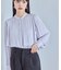 【洗える】スタンドカラーレイヤードブラウス