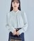 【洗える】スタンドカラーレイヤードブラウス