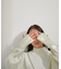 サイドカット箔ニットプルオーバー