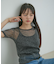 【洗える】シアーラメレイヤードTシャツ