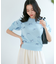 【WEB限定】リボンハーフスリーブニット