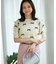 【WEB限定】リボンハーフスリーブニット