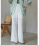【洗える】セミフレアレースパンツ