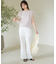 【洗える】セミフレアレースパンツ