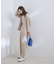 【洗える・接触冷感】美easyノーカラーVネックジャケット【セットアップ対応】