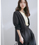 【洗える・接触冷感】美easyノーカラーVネックジャケット【セットアップ対応】