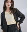 【洗える・接触冷感】美easyノーカラーVネックジャケット【セットアップ対応】
