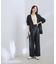 【洗える・接触冷感】美easyノーカラーVネックジャケット【セットアップ対応】