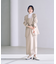 【洗える・接触冷感】美easyノーカラーVネックジャケット【セットアップ対応】
