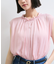 【WEB限定】割繊釦ネックフリルブラウス
