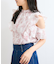 【洗える】2WAYショルダーシアーチェックブラウス