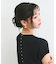 【WEB限定】パールフリルリブサマー半袖ニット