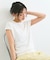 【WEB限定】パールフリルリブサマー半袖ニット