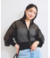 【WEB限定】ジップアップメッシュブルゾン/カーディガン
