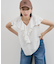 【WEB限定】ラッフルフリルフレンチスリーブブラウス