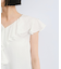 【WEB限定】ラッフルフリルフレンチスリーブブラウス
