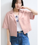 【Chocomoo】VIS別注バック刺繍クロップドハーフスリーブシャツ