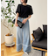 【WEB限定】ドッキング袖ボリュームカットソー