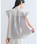 【WEB限定】【防シワ】フリルフレンチボウタイブラウス/通勤対応
