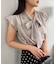 【WEB限定】【防シワ】フリルフレンチボウタイブラウス/通勤対応