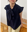 【WEB限定】【防シワ】フリルフレンチボウタイブラウス/通勤対応