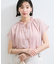 【WEB限定】ドットフリルネックブラウス/通勤対応