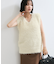 【WEB限定サイズ:MT/着丈が選べる】【洗える】フェザーヤーンニットベスト
