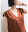 【WEB限定】【セットアップ対応】Vネックフレンチスリーブブラウス/通勤対応