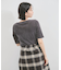 【WEB/一部店舗限定】シアーベロアハーフスリーブカットソー